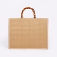thumbnail image 3 of Composite Shoulder Bag Large Capacity Sequin Women Linen Lady Shopping (Orange), 3 of 7