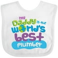 thumbnail image 3 of Inktastic Daddy Worlds Best Plumber Boys or Girls Baby Bib, 3 of 4