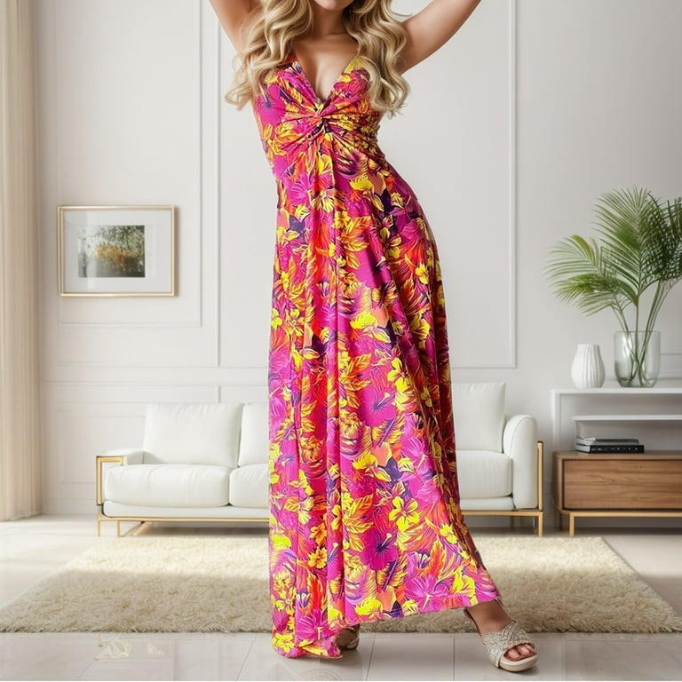 Ladies pink maxi dresses sale