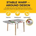 thumbnail image 4 of Grey Snowman Christmas Table Cloths for 6 Foot Rectangle Tables, Gifts Xmas Tree Winter Snowflake Patio Waterproof Elastic Fitted Tablecloths, Washable Rectangular Table Cover for Camping, 4 of 8