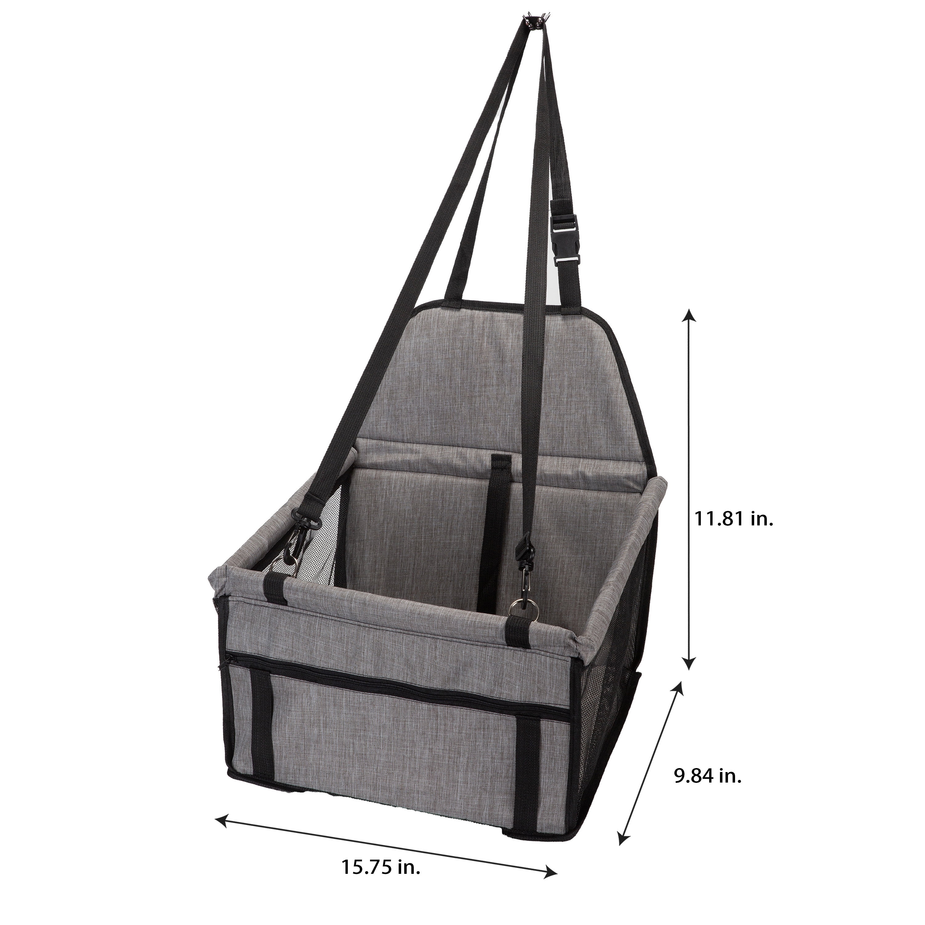 Pounce + Fetch Collapsible Pet Travel Seat, Dog & Cat, Gray