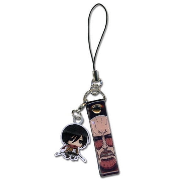 Cell Phone Charm - Attack on Titan - New SD Mikasa & Titan Band ge17212