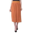 thumbnail image 2 of Rayon Womens Skirts Gauze High Waist Skirt for Women Solid Midi Skirt for Ladies Long Knee Length Girls Fashion Online By Oussum, 2 of 6