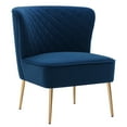 thumbnail image 2 of Duhome Elegant Lifestyle Glam Accent Chair Single Sofa Chair Velvet Upholstered Blue 1 Pcs, 2 of 7