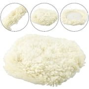 White Car Polishing Bonnet Cover Sponge Polisher Paint Waxing Buffer Pad Care