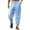 Blue, variant on Afdoent Casual Pants For Men Fashion Casual Solid Color Breathable Pocket Elastic Pants Relaxed Fit