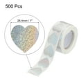 thumbnail image 2 of Uxcell Heart Shaped Sticker 1 Inch Self Adhesive Love Sticker Label for Valentine Day, Dotted Silver 500 Pcs, 2 of 6