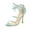 Green, variant on XYD Women Bling Rhinestones Round Open Toe Sandals Oversized Bow Ankle Strap Clear High Heels Fashion Pump Shoes Size 12 Green