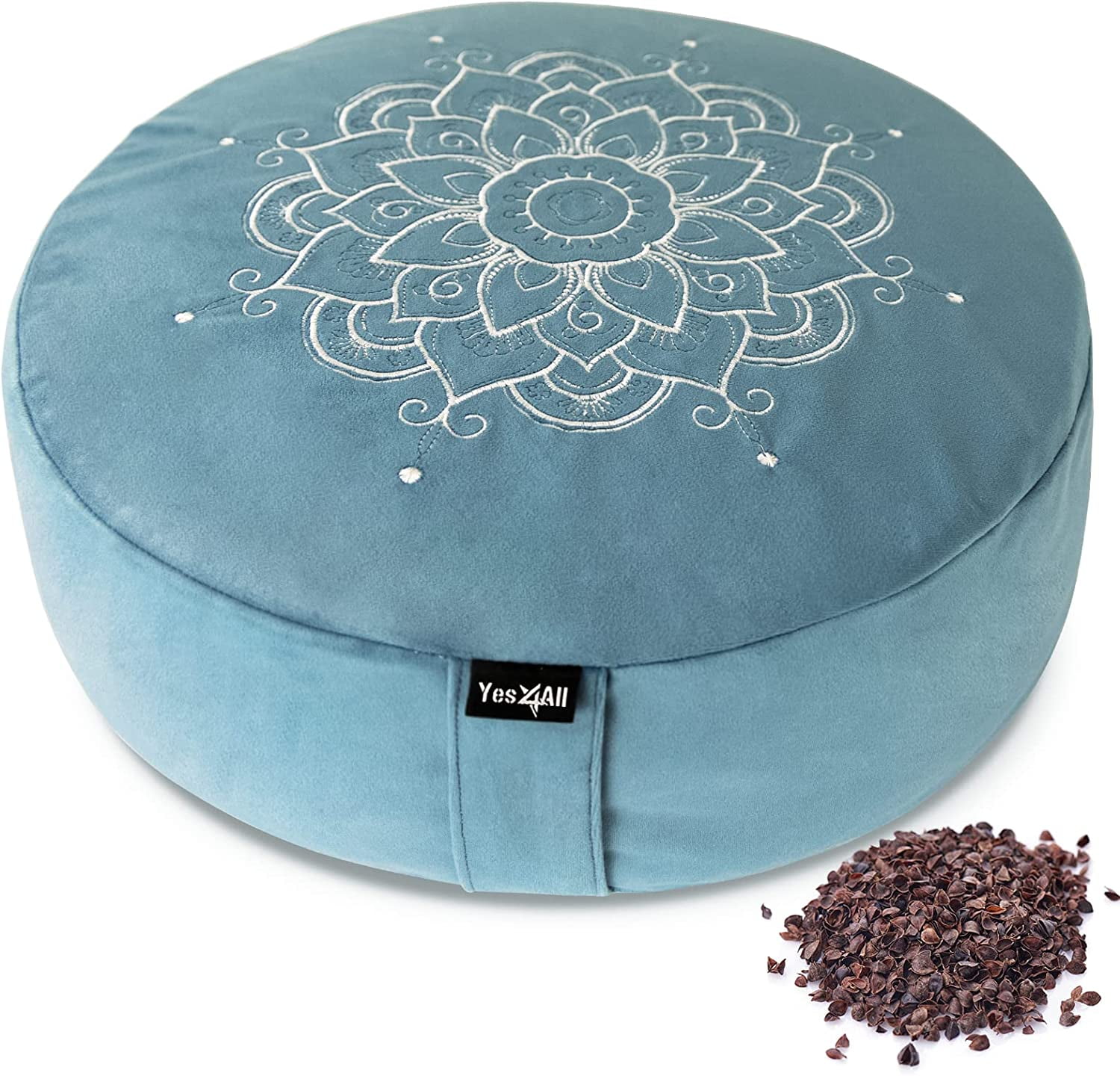 Yes4All Yoga Meditation Bolster Pillow, Meditation Cushion Removable