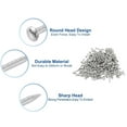 thumbnail image 2 of 200pcs Miniature Round Head Nails 8mm, Silver, 2 of 6