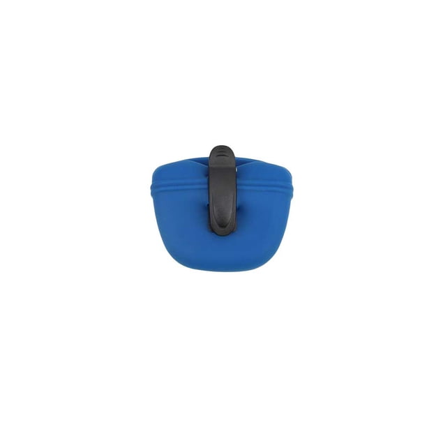 Greeniant Bolsa de silicona para aperitivos de mascotas, portátil, reutilizable, Flexible, recargable, para entrenamiento al aire libre, bolsa de Suministros para perros Azul oscuro Greeniant PT004400-06