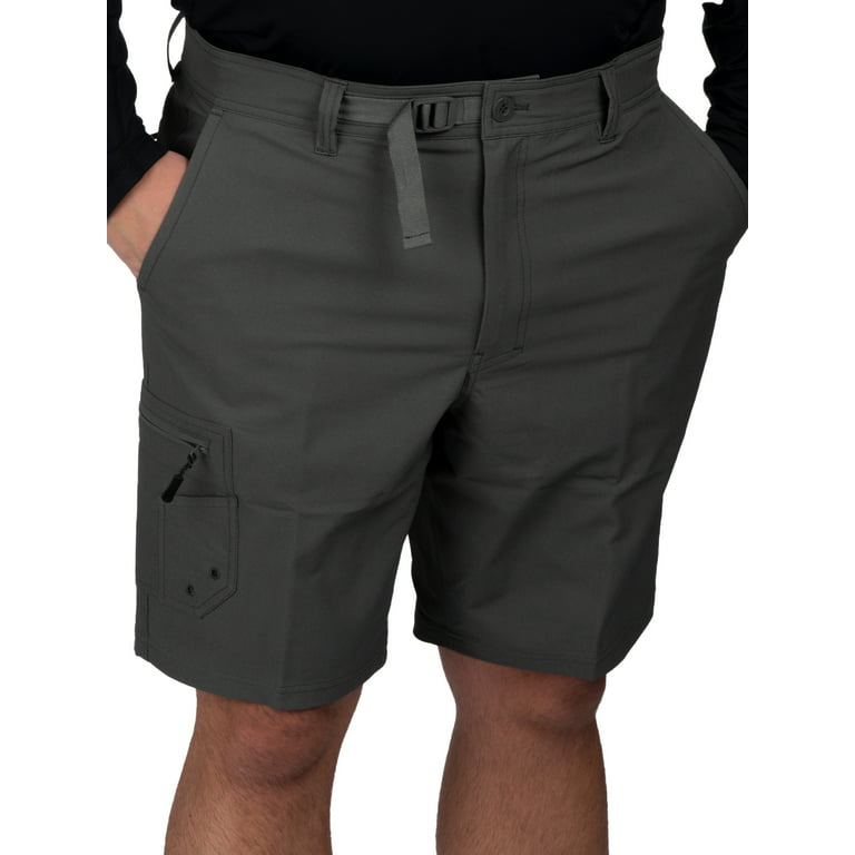 Realtree Men's Performance Hybrid Fishing Shorts, Size: XL (40/42), Gray