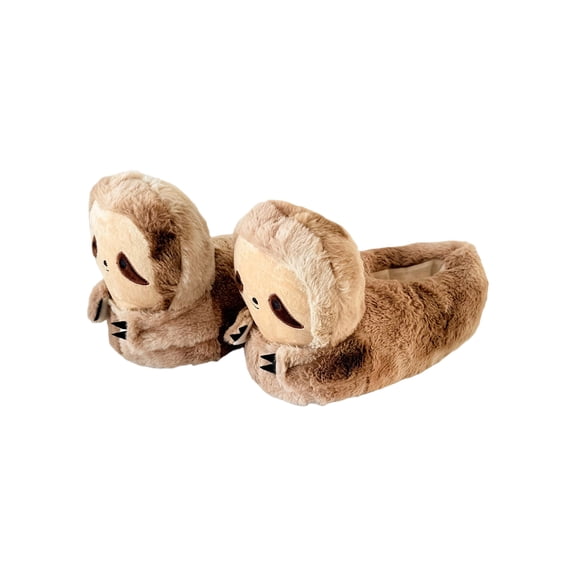 Women's Slippers Cute Wild Animal Fuzzy Plush Funny Slippers Novelty Sloth Squirrel Koala Cozy Soft Winter Warm House Shoessloth Slippers Sloth Slippers for Women Indoor/Outdoor