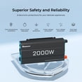 thumbnail image 4 of Renogy 2000W 12V Pure Sine Wave Battery Converter, ETL Listed with Built-in 5V/2.1A USB port and AC Hardwire Port Solar Power Inverter, 4 of 7