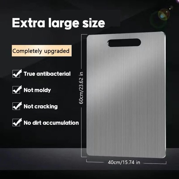 Panel de acero inoxidable 316 y tabla de cortar, cocina, hogar, tabla de cortar de doble cara gruesa, bloque para amasar masa