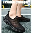 thumbnail image 3 of Men's Net Shoes Large Size Breathable Sports Shoes Soft Comfortable and Light With Casual Shoes Lazy shoes Black 8.5 UK, 3 of 7