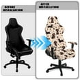 thumbnail image 5 of Xoenoiee Dachshund Paw Heart Pattern Gaming Chair Covers Slipcovers with Armrest Covers, Stretch Game Computer Office Desk Chair Cover Protector, Soft Fabric Rotating Armchair Covers, Without Chair, 5 of 7
