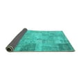 thumbnail image 2 of Ahgly Company Indoor Square Patchwork Turquoise Blue Transitional Area Rugs, 7' Square, 2 of 4