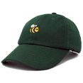 thumbnail image 4 of DALIX Bumble Bee Baseball Cap Dad Hat Embroidered Womens Girls in Dark Green, 4 of 6