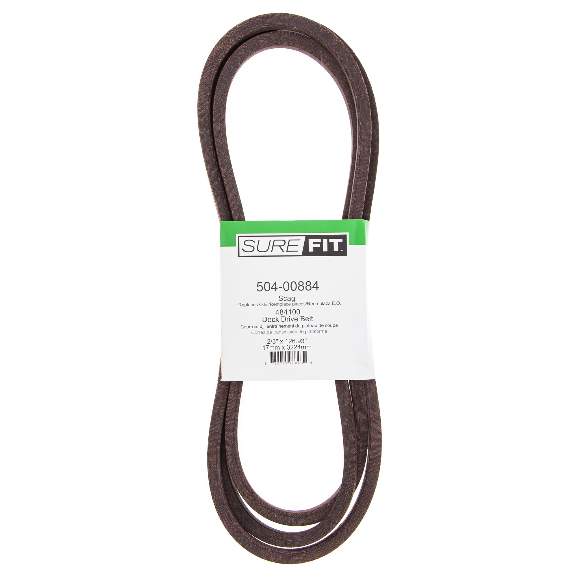 SureFit Deck Drive Belt Replacement for Scag 484100 Velocity Plus VRide 36" 48" 52" Cut Lawn