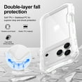 thumbnail image 2 of Decase for iPhone 17 Pro Case,Heavy Duty Crystal Clear Case,Shockproof Rugged Dual-Layer Protective Cover with Wrist Strap,Clear, 2 of 8