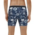 thumbnail image 4 of Cauagu Sailing Cruises Nautical Print Men's Boxer Briefs, Funny & Cute Underwear Elastic Waistband Briefs Ideal Gift for Men,1-Pack, 4 of 7