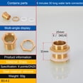 thumbnail image 2 of Firlar (2pcs) Brass Water Tank Connector, 2 of 12