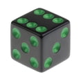 thumbnail image 3 of Juego de 10 dados de acrílico Zulema D6 de 16 mm color negro con pepitas, 3 of 8