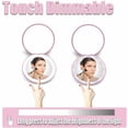 thumbnail image 3 of Espejo compacto LED, espejo compacto con aumento recargable de 1x/10x, pequeño espejo de maquillaje de viaje regulable, espejo de bolsillo, regalos para niñas, rosa, 3 of 5