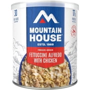 (6 Cans Pack) Newly Launched Mountain House Fettuccine Alfredo with Chicken #10 Can Freeze Dried Survival & Emergency Camping Food | 24 Servings can