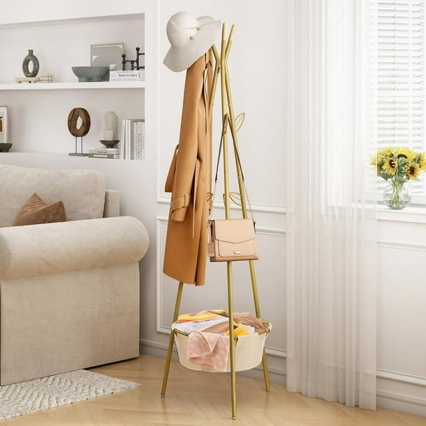 George Oliver Portemanteau Robuste En Bois Avec 8 Crochets, 3 Tailles Ajustables Pour Les Vêtements, Support à Chapeau Utilisé Dans La Chambre / Bureau / Vestibule - Canada