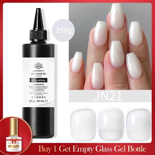 BORN PRETTY 250g esmalte de uñas de Gel blanco y negro Varnis semipermanente de larga duración para diseño de uñas suministros de uñas de salón de manicura