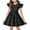#A07-Black, variant on Summer Dress for Girls 7-8 Casual A-Line Flutter Sleeve Midi Dress Polka Dot Basic Crew Neck Swing Skirt for 4-14t Kids,Yellow