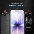 thumbnail image 3 of MAGIC JOHN 2 Pack Screen Protector for iPhone 17 Tempered Glass HD Clear Screen Saver Shockproof Ease of Installation, 3 of 12