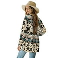 thumbnail image 3 of SCRAWLGOD Aztec Tribal Light Weight Womens Cardigan Jackets Cow Print Long Cardigan for Women Trendy Size M Elastic Women Clothes Trendy Work with Pockets, 3 of 7