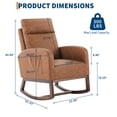 thumbnail image 2 of Yeshouse Silla mecedora de niños con apoyo de los pies, sillas mecedoras de niños con respaldo alto, silla mecedora de planeador con bolsillo, planeador de niños Rocker para sala de estar/dormitorio, 2 of 8