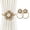 Khaki, variant on Magnetic Curtain Tiebacks, Boho Flower Curtain Holdbacks, Cream, 2 Pcs