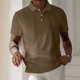 thumbnail image 2 of Blusa de Manga Corta Hombres Versátil Moda Color Sólido Botón Cuello de Vuelta, Camisa Casual Ligera para Diario, 2 of 7