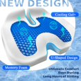 thumbnail image 2 of Cojín de asiento de coche TOYALI Memory Foam X Large Honeycomb Gel, 2 of 6