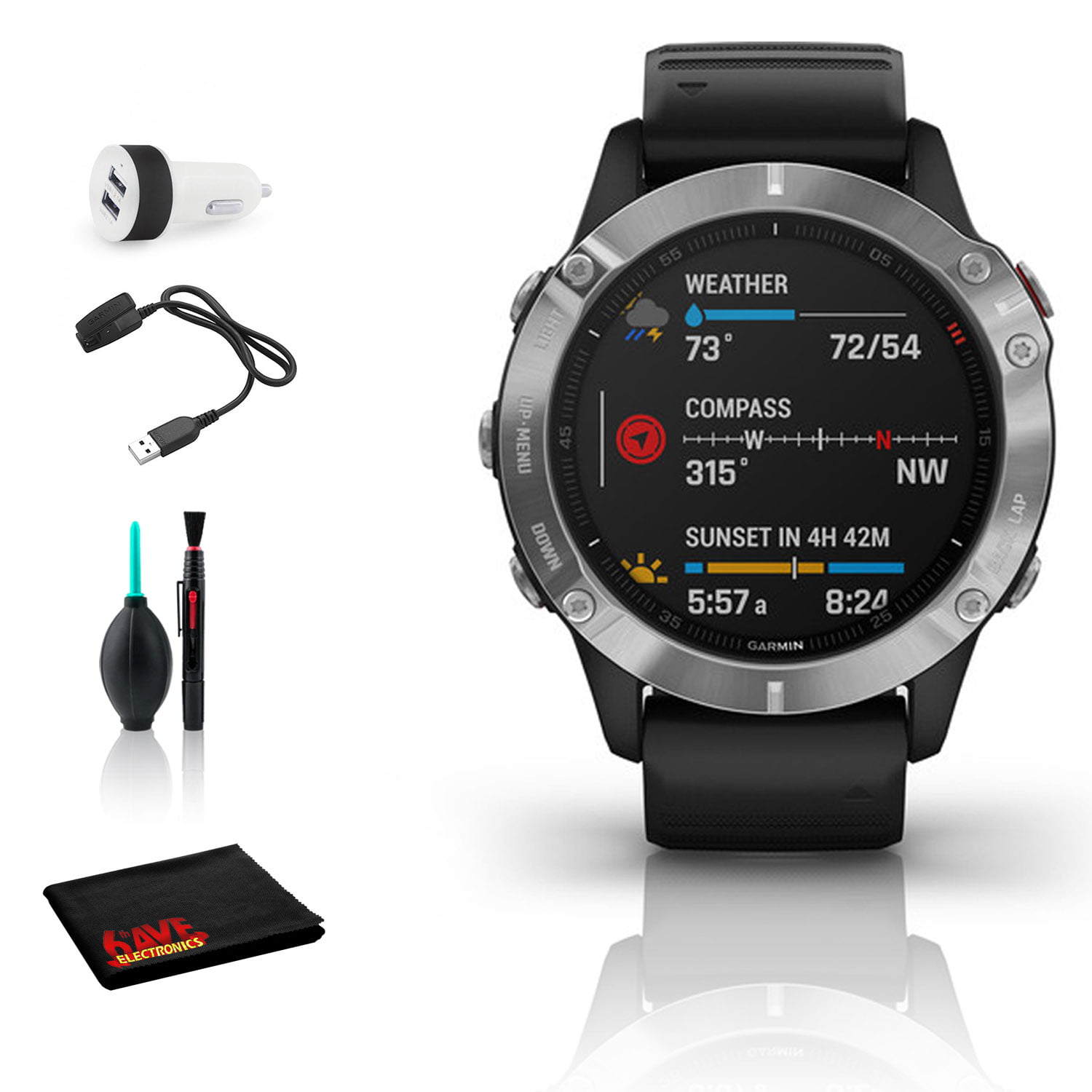 Garmin Fenix 6 Pro Sapphire Smart Watches Black DLC with 