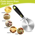 thumbnail image 2 of Juego de 2 palas para pizza con mango de madera plegable, rueda cortadora de pizza, servidor de pizza, paleta de pizza de lujo para hornear pan y queso de pizza casero ER, 2 of 5