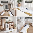thumbnail image 5 of Blue White Gold Marble Pattern Kitchen Rugs Sets Of 3,Kitchen Runner Rugs Non Skid Washable,Decorative Kitchen Floor Mats for Kitchen,Sink,Laundry,17"x30"+ 17"x47" + 17"x59", 5 of 6
