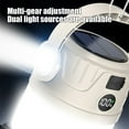 thumbnail image 4 of Solar Camping Lantern | Rechargeable LED Lamp | Portable Multi-Functional Light | 1200mAh Battery | USB Power Bank | Solar & Type C Charging | Adjustable Brightness | IP55 Waterproof | Khaki, 4 of 6