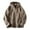 Khaki, variant on Women's Winter Warm Jacket Full Zip Sherpa Lined Hoodie Sweatshirt Coat Khaki XXL