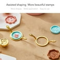 thumbnail image 3 of 4Pcs Wax Sealing Molds , Rust Proof DIY Wax Sealing  Rings Smoothly Edge Wax Sealing Accessories For Envelope Letter Card Making Craft Lovers Gifts, 3 of 8