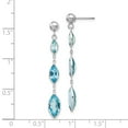 thumbnail image 3 of 14K WG Blue Topaz Post Earrings in 14k White Gold, 3 of 3