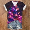 thumbnail image 2 of Blusas de Manga Corta para las Mujeres Causal Cuello en V Camiseta Sólida, Blusas de Verano de las Mujeres para el Hogar Y Diario, 2 of 3