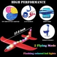 thumbnail image 2 of 4 Pack LED Light Airplane Toys-17.5" Large Throwing Foam Plane Outdoor Flying Toys for Kids-Flying Toys Gift for Boys Girls 3 4 5 6 7 8 9 Years Old, 2 of 6
