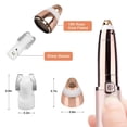 thumbnail image 3 of Cabezal de repuesto para depiladora de cejas, compatible con el aseo perfecto, herramienta de eliminación de vello facial para mujeres, aseo suave con cepillo de limpieza, oro rosa (4 piezas) Ormromra WMZL-1131, 3 of 5