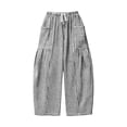 thumbnail image 5 of GUACER No Boundarie Gingham Plaid Pants for Women Casual Baggy Wide Leg Trousers Elastic Drawstring Waist Lightweight Summer Lounge Pants with Front Pockets, 5 of 5